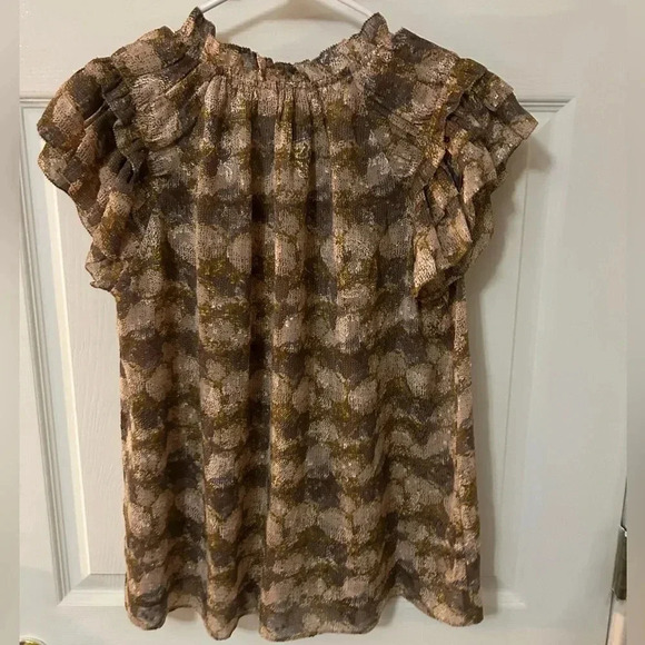 Grade& Gather‎ light pink and brown shirt - Picture 6 of 9